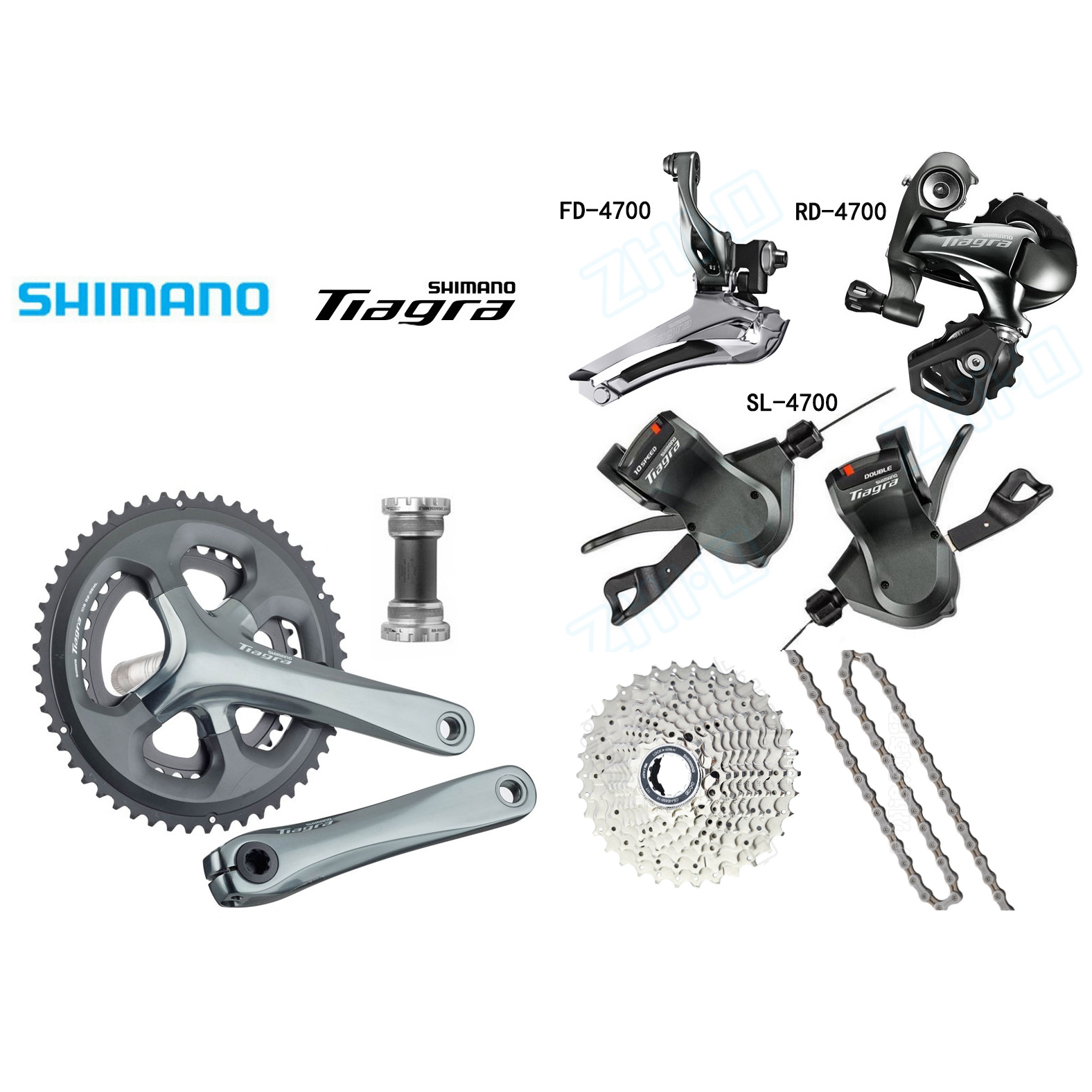 Shimano Tiagra ST 4700 2x10s W52QA（SHIMANO TIAGRA ST 4700